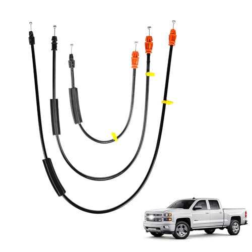 3mirrors Inside Door Handle Latch Release Cable Compatible with 2007-2014 Chevy Silverado Tahoe Sierra Yukon Escalade (16.7Inch & 25Inch & 31Inch Different Length for Your Choice)