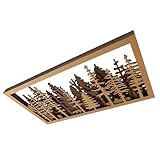 Tableaux de paysages rustiques : grâce à un processus de sculpture et de polissage minutieux, la décoration en bois présente des surfaces lisses sans bavure, pour une utilisation en toute sécurité. plaque en bois sculpté