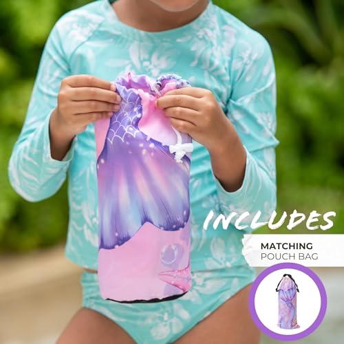 PRIS+SAND, Toalha de praia infantil 76 x 152 cm toalhas de piscina sereia para meninas. Microfibra,