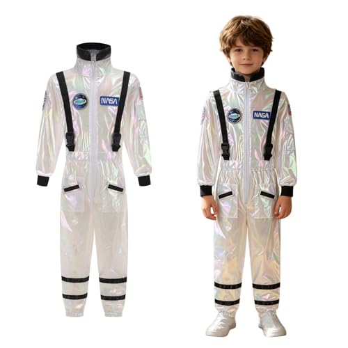 Disfraz infantil de astronauta blanco NASA talla S miniatura 1