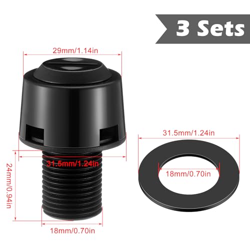 Threehoney 3 Sets Replacement Cover for P Trap Fuel Tank Vent Black Boat Fuel Tank Gas Tank Vent Replacement Cover Plastic Polypropylene Black P Trap Fuel Tank Vent Boat Engine Fuel Tanks Vent Valve - image 3