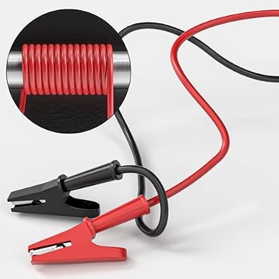 Goupchn Alligator Clips Electrical Test Leads Dual Ended Crocodile Wire Cable with Full-wrap Insulating Clips Flexible Copper Cable Wire 5PCS for Electrical Testing 1.64ft/0.5m