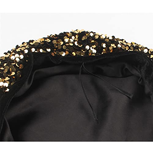 Zykbb Ladies Sequin Berets Caps For Women Hand-Stitched Shining Embroidery Painter Hat Women Colorful French Cap (Color : D, Size : 56-58Cm) #TOP3