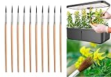Pollinating Brush for Indoor Hydroponic Garden, Pollination Brushes for Flowering Plants in Greenhouse, Pollinator Brush with Soft Wool for Tomatoes, Peppers, Strawberries, Cucumbers (10 Pack)