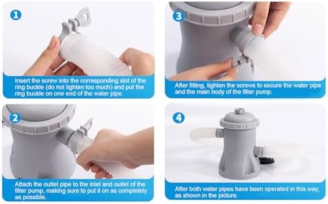 Miniatura 4 de Bomba de filtro de cartucho para piscinas terrestres Cartucho de 330 galones1.25m Filtros de piscina Sistema de bomba Bomba de filtro de piscina