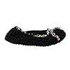 Autumn Faith Womens Millie Black Knitted Ballet Slippers with Soft Leopard Print Inner UK 5/6 #5