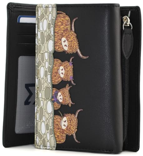 Portefeuille en cuir de qualité Mala Leather Bella 3639_33 noir élégant