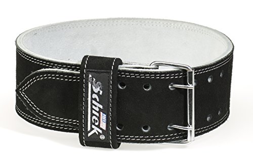 Schiek Sports Leather 6010 Competition Power Lifting Belt - 9 mm Suede Leather Gym Belt - Weightlifting Belt
