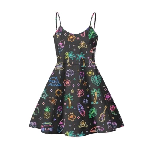 Image of Coloranimal Women's Summer Sleeveless Casual Swing Dresses with Loose Fit Beach Sundress