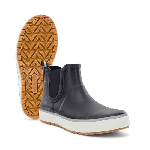 Image of Western Chief Womens Waterproof Element Chelsea Rain Boots | Ladies pull on ankle boot with reflective details, cushioned insole, and traction outsole for wet weather and casual wear.