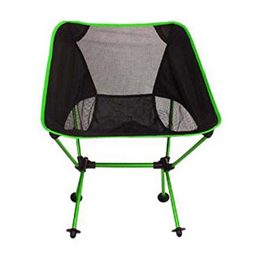 SZBTF Juego de mesa plegable de aluminio para picnic y silla de exterior, ultraligera, para barbacoa, camping, mesa y silla, Small Green chair, medium