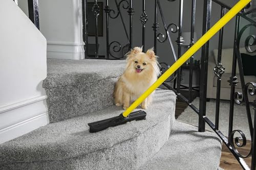 Image of FURemover Pet Hair Removal Rubber Broom, 58 inch Telescopic Handle with Cloth
