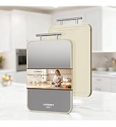 Titanium Cutting Board for Kitchen - 2026 New Upgraded Pure Titanium No Step Edge Double Side Cut...