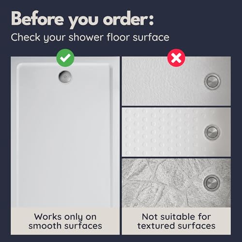 homerella® Shower Mat Non Slip Anti Mold, Non Slip Shower Mats for Inside Shower Stall Anti Slip Mat, Square Shower Floor Mat 21 x 21 in with Suction Cups & Hooks for Quick Drying, Machine Washable by Homerella - Image 5