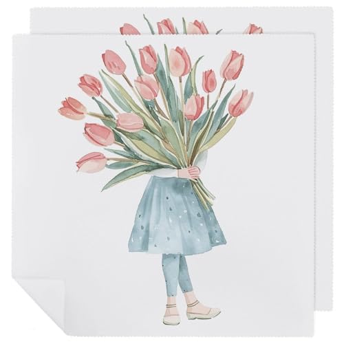 Servilletas de Tela con Bouquet de Tulipanes miniatura 1