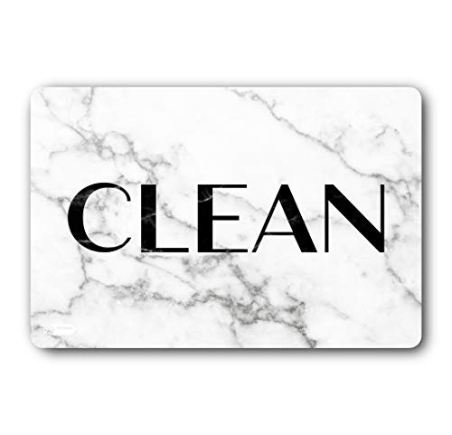 image for Brothers Bench Black and White Granite Dishwasher Magnet, Clean Dirty 