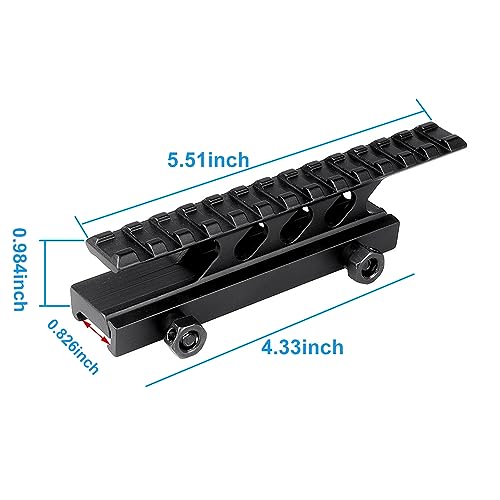 Paike Riser Mount, High Profile Scope Mount Base Riser Weaver Picatinny ...