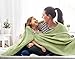 Utopia Bedding Sage Green 100% Cotton Blanket [Twin Size - 90x72 Inch] 350GSM Lightweight, Soft and Breathable Thermal Blanket for All Seasons