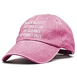XQLZY When Injustice Becomes Law Resistance Becomes Duty Embroidery Adjustable Baseball Cap, Retro Feminist Resistance Hat, Funny Political Protest Baseball Hats Gifts for Women Political Protester