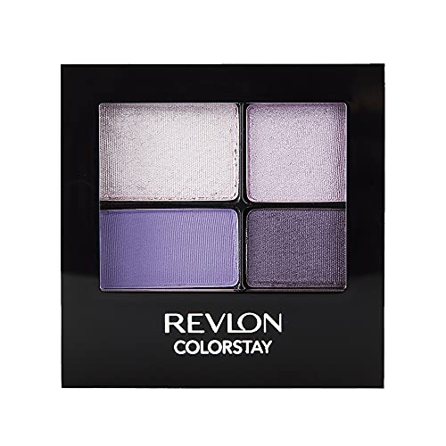 Revlon ColorStay 16 Hour Eyeshadow Quad with Dual-Ended Applicator Brush, Longwear, Intense Color Smooth Eye Makeup for Day & Night, Seductive (530), 0.16 oz