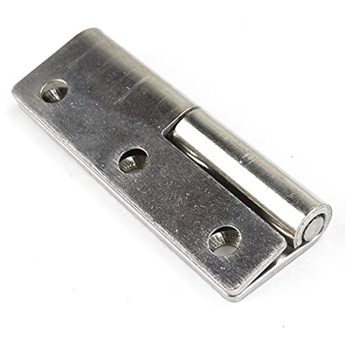 2Pcs Lift Off Hinges Small Slip Joint Stainless Flag Hinge-Lift Off Left Handed Lid Door - 3-Inch Long 6 Holes Lift Off Hinge #TOP2