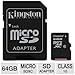 Produktbild Professionelle Kingston Xiaomi Redmi 1S microSDHC microSDXC Karten mit individueller Formatierung und Standard-SD-Adapter. (Class 10, UHS-I), 64GB