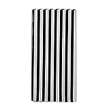 Yansanido 2 Pcs Disposable Black White Stripe Plastic Tablecloth, 108 Inch x 54 Inch Ractangle Tablecover, for Party, Dance and Picnic (2pcs- Black White Stripe)