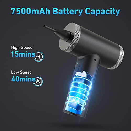 Apunol Compressed Air Duster Vacuum Cleaner 2-In-1 Powerful 90000Rpm Motor Electric Dust Blower Rechargeable Portable Air Duster For Keyboard Computer Car Electronics Cleaning #TOP3