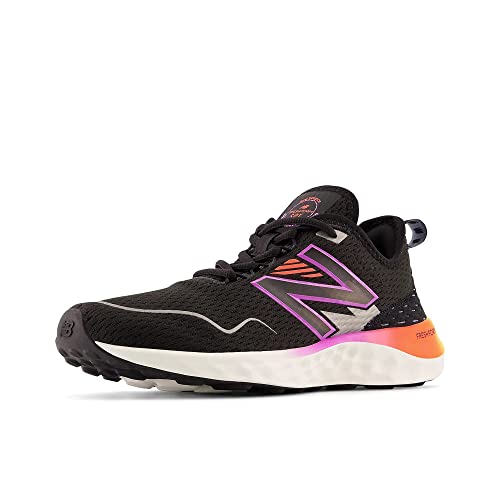New Balance Women's Fresh Foam SPT V4 Running Shoe, Black/Cosmic Pineapple, 6 Wide