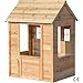 dobar® 94810FSCe Spielhaus mit Blumenkästen | Kinder Outdoorhaus 1,10 m Höhe | Gartenspielhaus aus Massiv-Holz | Wetterfestes Kinderhaus mit Fenster | 107 x 92 x 144,5 cm | Natur
