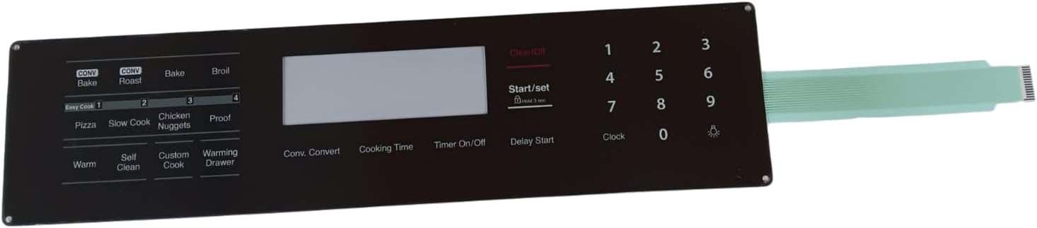 Range Membrane Switch, Touchpad Overlay for Samsung, AP5578468, DG34-00017A