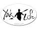 American Vinyl Licensed Oval White Yak Life Sticker (Kayak Kayaking Decal)
