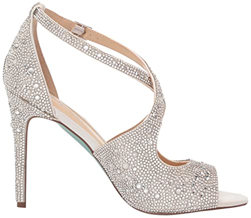 Betsey Johnson Women's Sb-Sage Heeled Sandal, Ivory, 8.5 M Us #TOP5