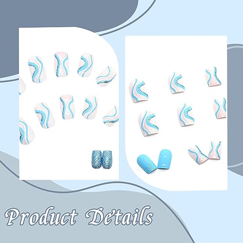 Kryzalite® 24 chiodi press-on con colla blu