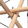 EKDJKK Handpan Stand, Tongue Drum Bracket, Solid Wood Adjustable Tripod Structure Holder, Extendable Snare Bracket for 12 to 22 Inch Percussion Instruments
