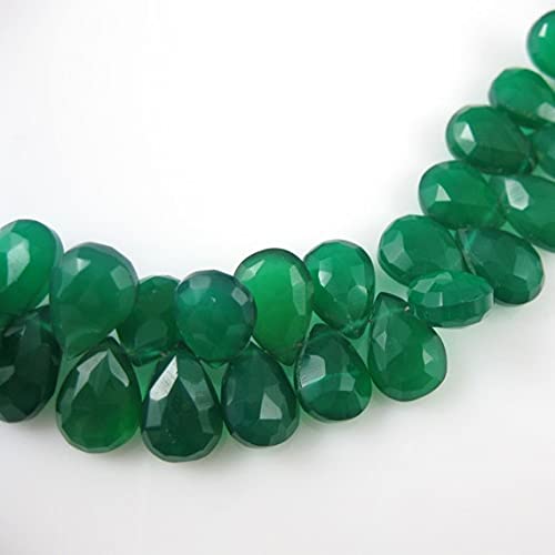 Onyx vert briolette véritable de qualité supérieure pour vos bijoux