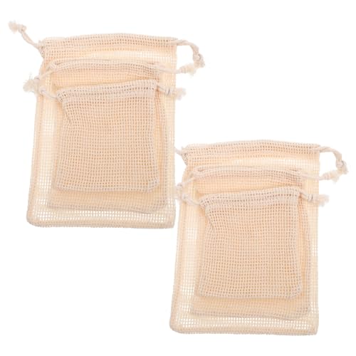 Bolsas de algodón reutilizables PRETYZOOM transpirables para orden en casa 8