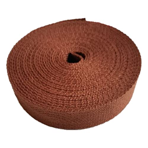 Sangle polyester et coton marron 50 mm idéale pour réparer une bandoulière de sac