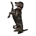 Hunter 42787 Halsband für Hunde Canadian Elk 55 nickel_Elchleder cognac/Elchleder schwarz, 42-48 cm