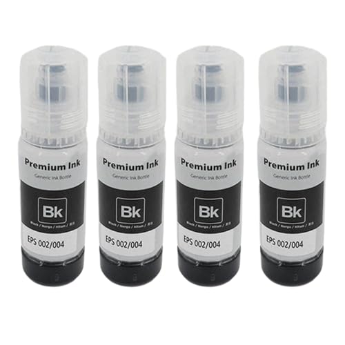 Recharge d'encre colorant 4x70ml noir compatible imprimante L3258 L3118 L1218 L6166