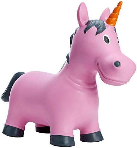 EVERICH TOY Bouncy Horse with Pump-Stable Bouncy Animals for Baby-Jumping Animals Dinosaur Hopper Toys for Toddlers-Great Gift (Red Triceratops)