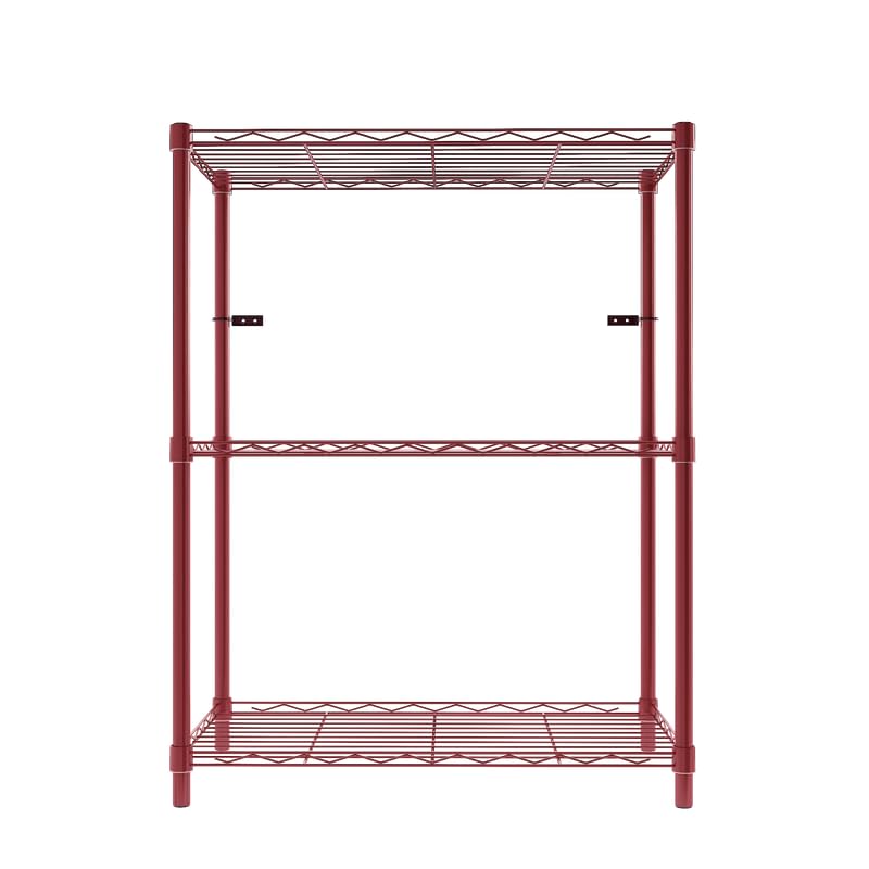 Image of 3-Shelves Heavy Duty Steel Storage Rack | Multipurpose Shelving Unit for Kitchen, Home & Utility