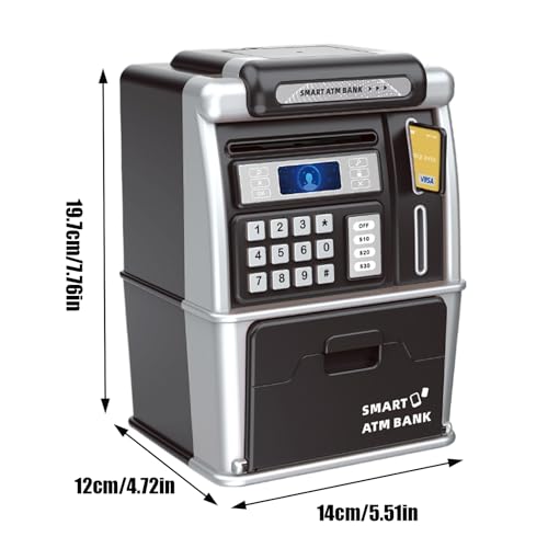 Hucha electrónica infantil para evitar pérdidas de monedas enseñando a guardar dinero con clave 6