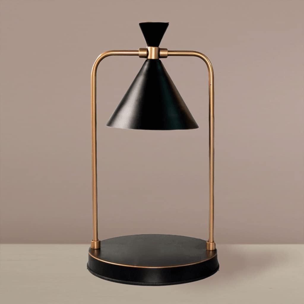 DFAEEKIYO Aromatherapy Retro Candle Table Lamp Bedroom Dimmable Melting Wax Metal Romantic Fragrance Sleeping(D)