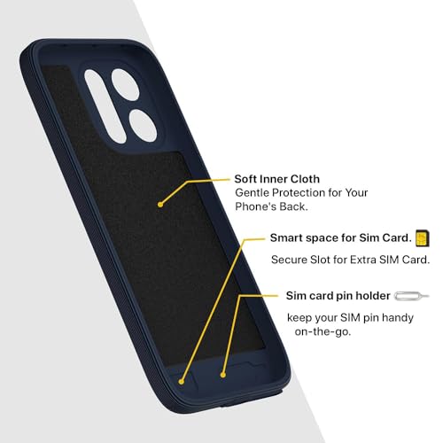 Image of Back Cover Compatible with Vivo V70 5G | MagFit Ring Design (Non-Magnetic) | Shockproof Case | Anti-Slip Grip | Raised Camera Edges | Slim Protective Case for Vivo V70 5G (Steel Blue)