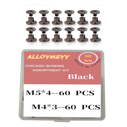 ALLOYMSYY 60�Z�b�g M5*4mm �K���u���b�N���U�[���x�b�g �l�W ���x�b�g �V�J�S�o�C���f�B���O�l�W ���U�[�N���t�g�x���g�A�o�b�O�A�C�A���z�o�C���f�B���O�̒����ƏC��