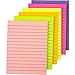 Paquete de 50 notas adhesivas coloridas con líneas (6 unidades), notas adhesivas de 10,15 x 15,24 cm, bloc de notas autoadhesivas despegable para oficina, casa, escuela, 50 hojas