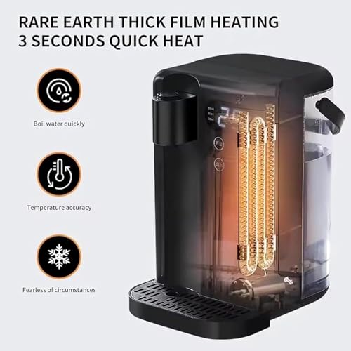 3L Instant Hot Water Dispenser, Digital Temp Control 25-99C, 8-Level Volume Einstellungen für Home Office Cafe. Schnelle Heizung mit LCD-Display, Tragbares Design, energiesparender Wasserkocher