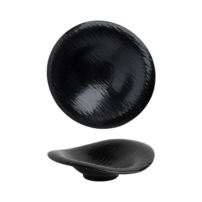 Ceramiczna zastawa stołowa Kuchnia o specjalnym kształcie miska na zupę salaterka deserowa biała ceramiczna nieregularna naczynie talerz do zupy restauracja hotelowa zastawa stołowa (Color : 10 inche