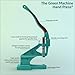 Trimming Shop Green Heavy Duty Hand Press Machine for Grommet KAM Snaps Rivets Eyelets Installation on Fabric Clothing DIY Craft Projects